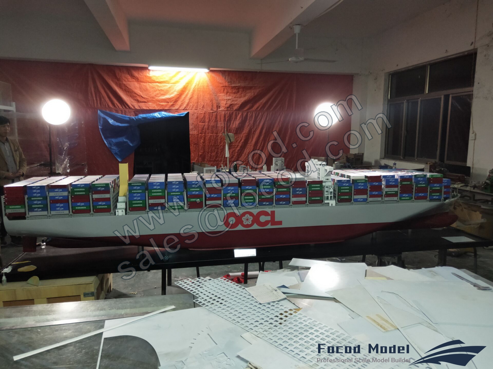 customized model of OOCL Hong Kong (world largest container ship)